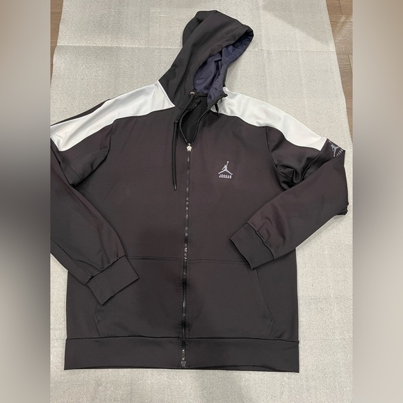Jordan Other - [XL/PTP:22”]Jordan Black and Gray Zip-Up Track Hoodie